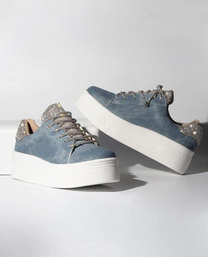 Denim platform Trainers sneakers